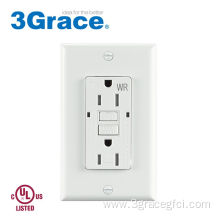 15 Amp White Weather Resistant GFCI Outlet